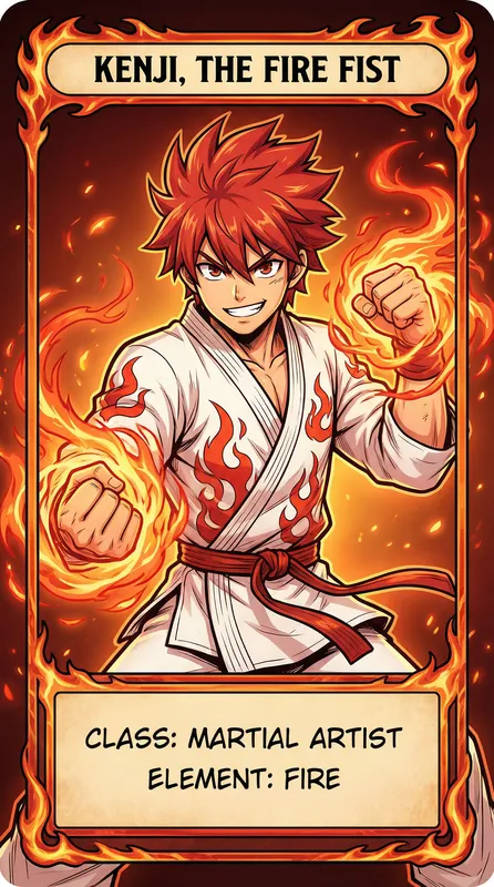 烈焰拳师角色卡片——福利姬精选动漫角色